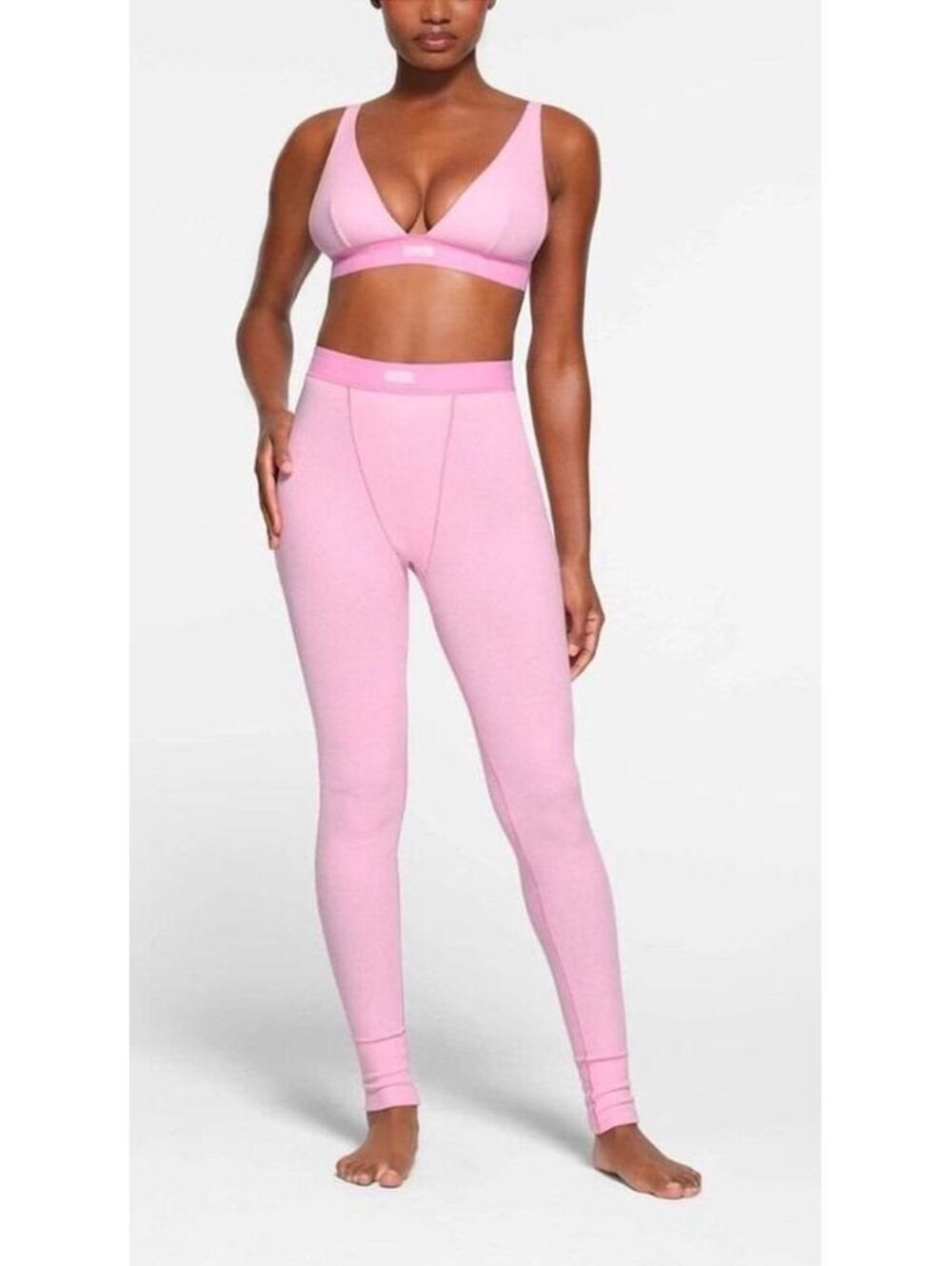 (MEDIUM) NWT SKIMS COTTON RIB LEGGING BUBBLE GUM